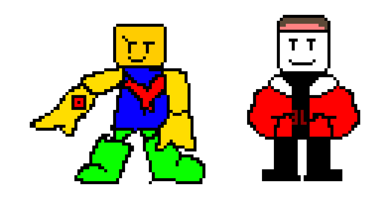The Two Roblox Brothers Noob And Guest Pixel Art Maker