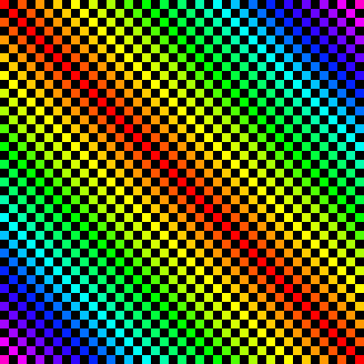 rainbow checkerboard