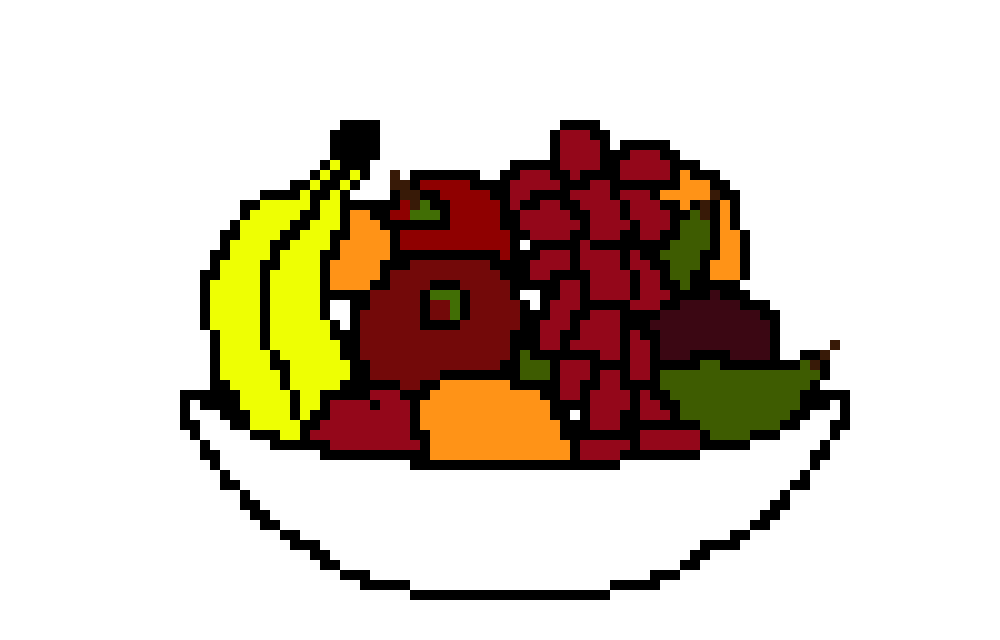 Bowl Of Fruit Pixel Art Maker