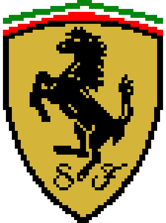 Ferrari Logo Pixel Art Maker