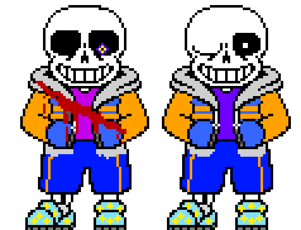Featured image of post Outertale Sans Pixel Art Maker / And his birthday day was on april 1st!