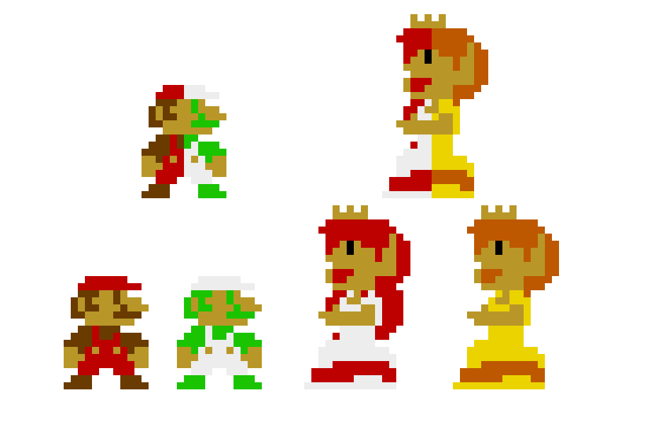 Mario Luigi Peach Daisy Pixel Art Maker