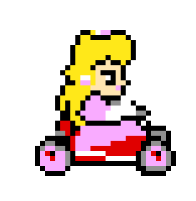 Princess Peach Mario Kart Pixel Art Maker