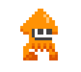 Splatoon Orange Inkling Squid Sprite Pixel Art Maker
