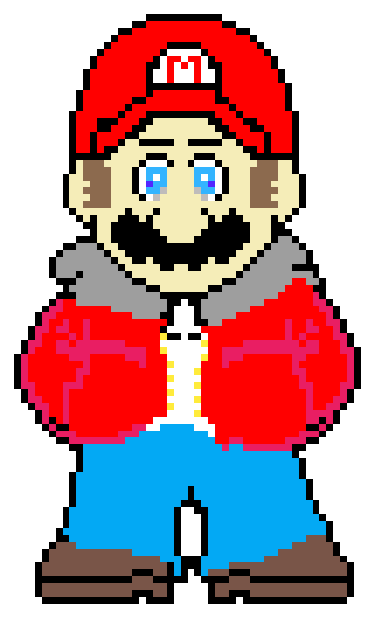 Minecraft Pixel Art Mario