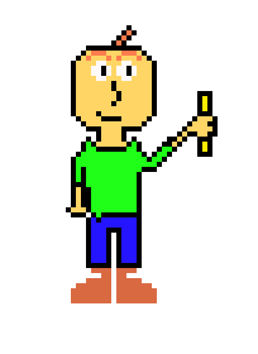 Baldi From Baldi S Basics In Education And Learning Pixel Art Maker