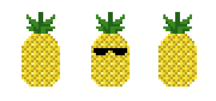 pixel art ananas