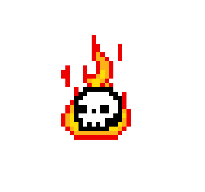 Burning Skull | Pixel Art Maker