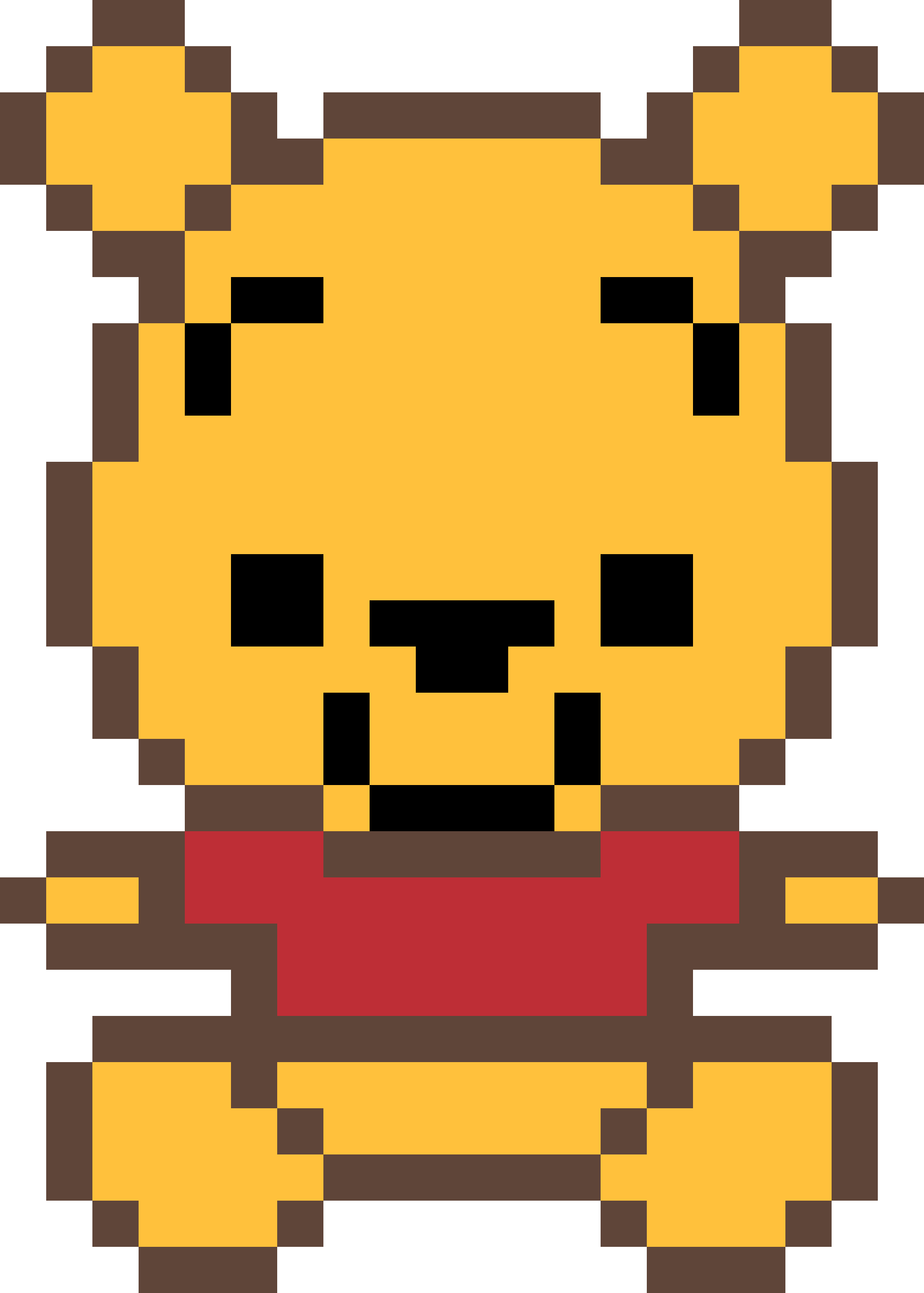 Winnie The Pooh Tigger Pixel Art Easy Pixel Art Minecraft Pixel Art Images